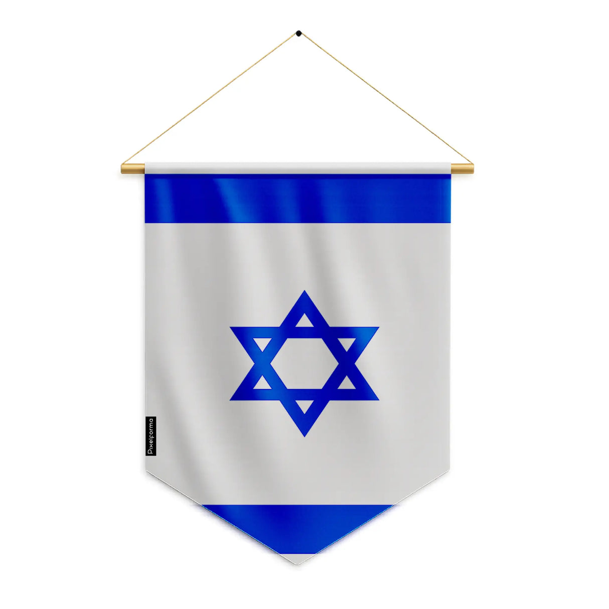 Fanion drapeau israël polyester à suspendre résistance accrue
