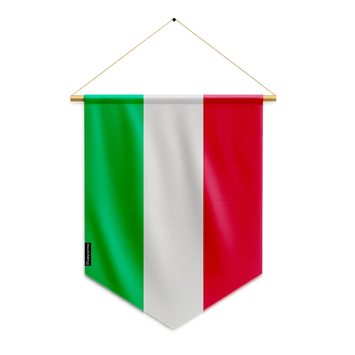 Fanion drapeau italie polyester à suspendre qualité supérieure