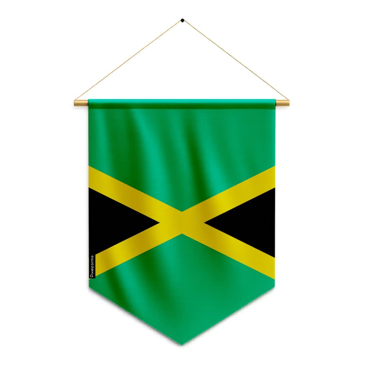 Fanion drapeau jamaïque en polyester à suspendre solide