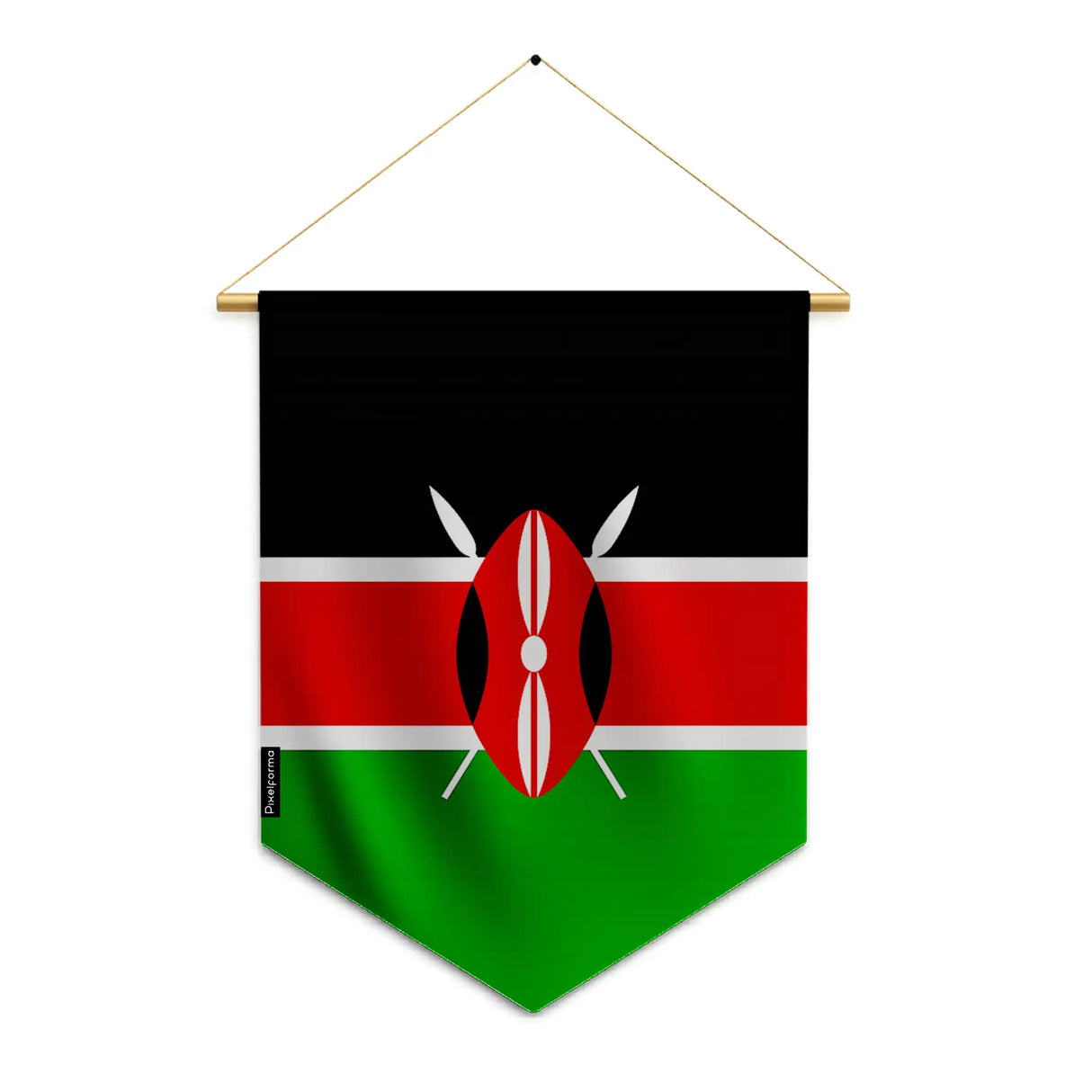 Fanion drapeau kenya polyester à suspendre usage extérieur