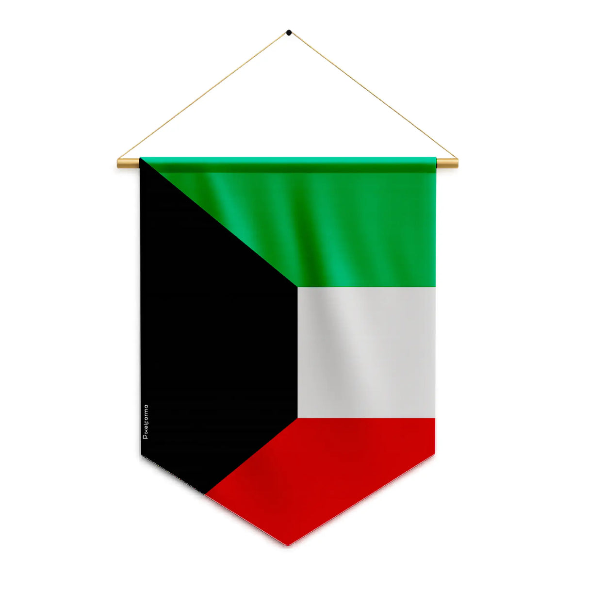 Fanion drapeau koweït polyester à suspendre solide