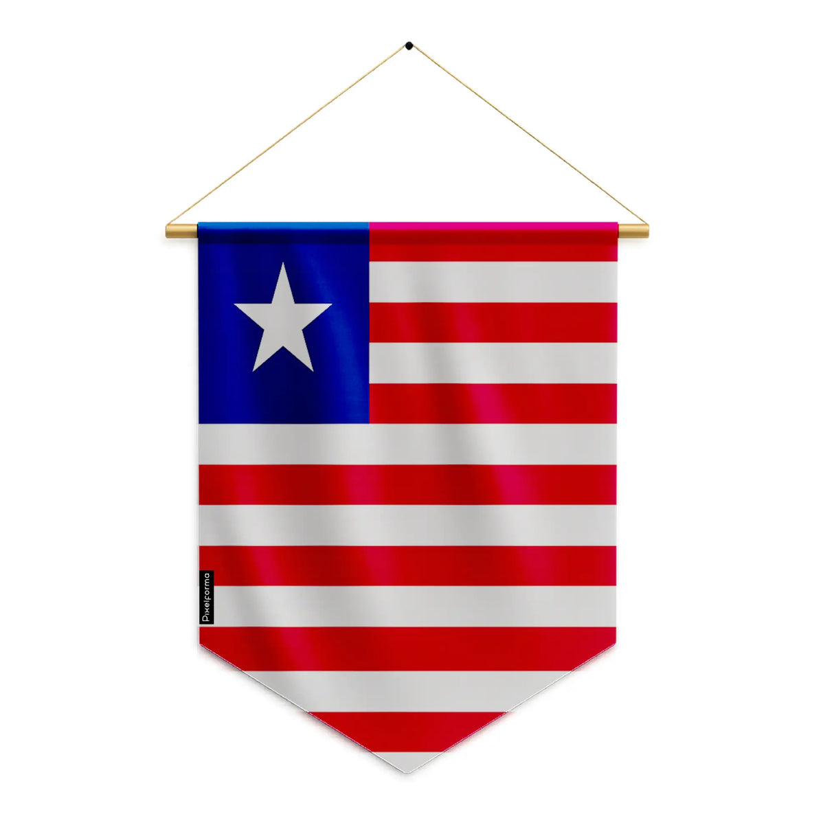 Fanion drapeau liberia en polyester à suspendre résistant