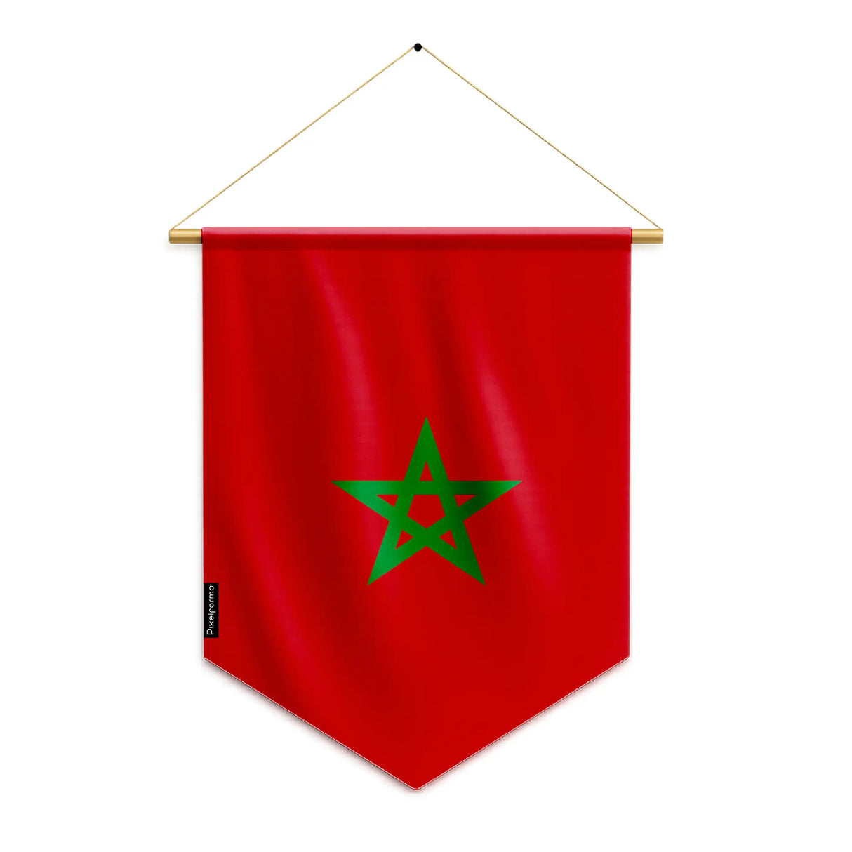 Fanion drapeau maroc polyester à suspendre qualité supérieure