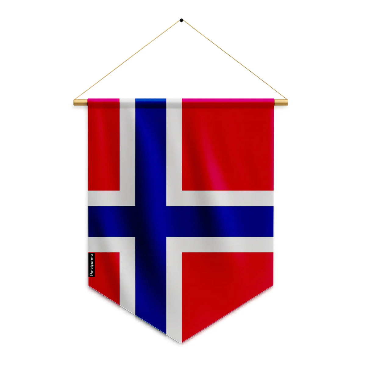 Fanion drapeau norvège à suspendre en polyester solide