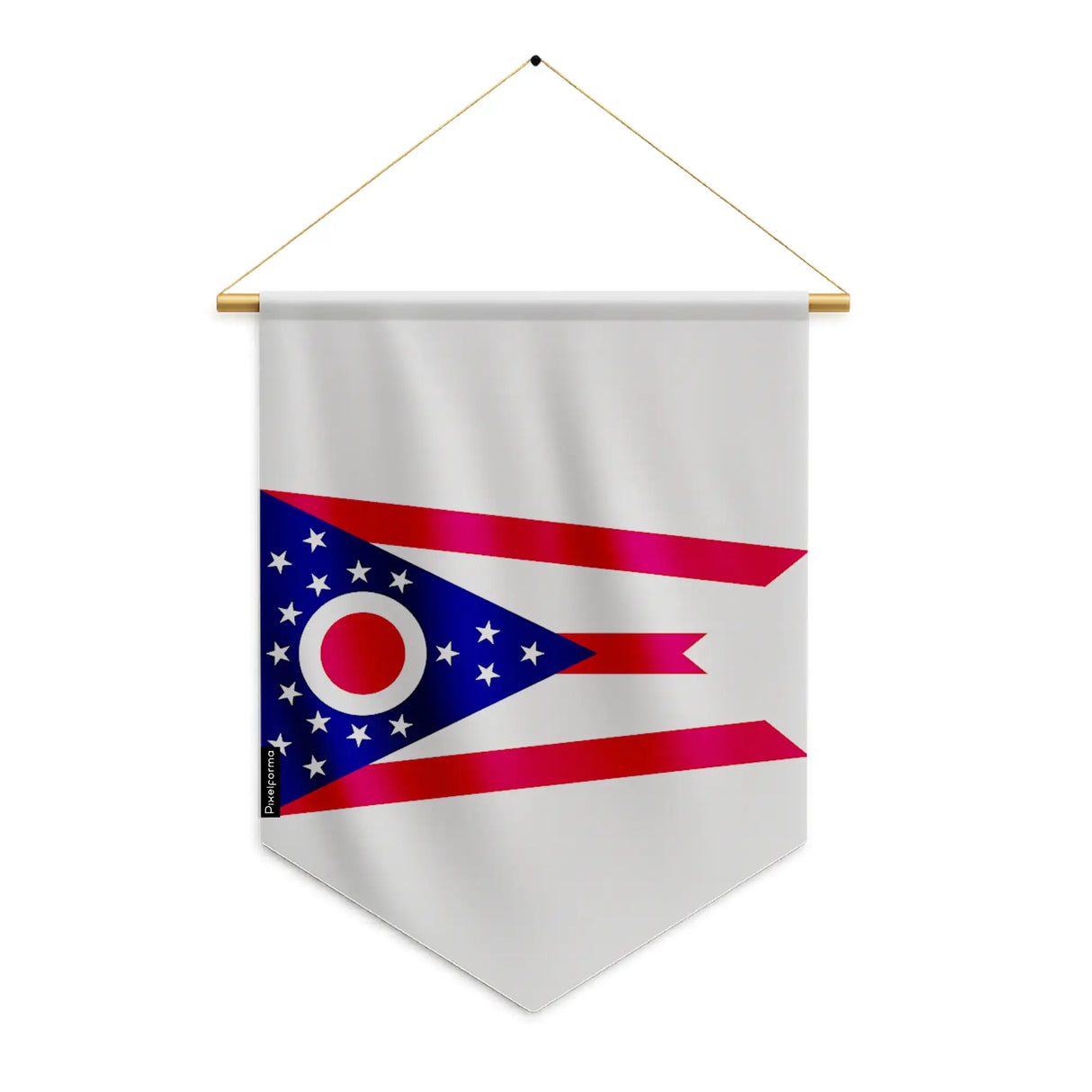 Fanion drapeau ohio en polyester à suspendre décoratif
