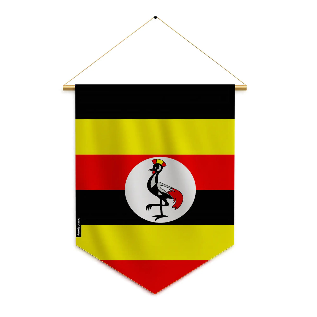 Fanion drapeau ouganda polyester à suspendre résistant