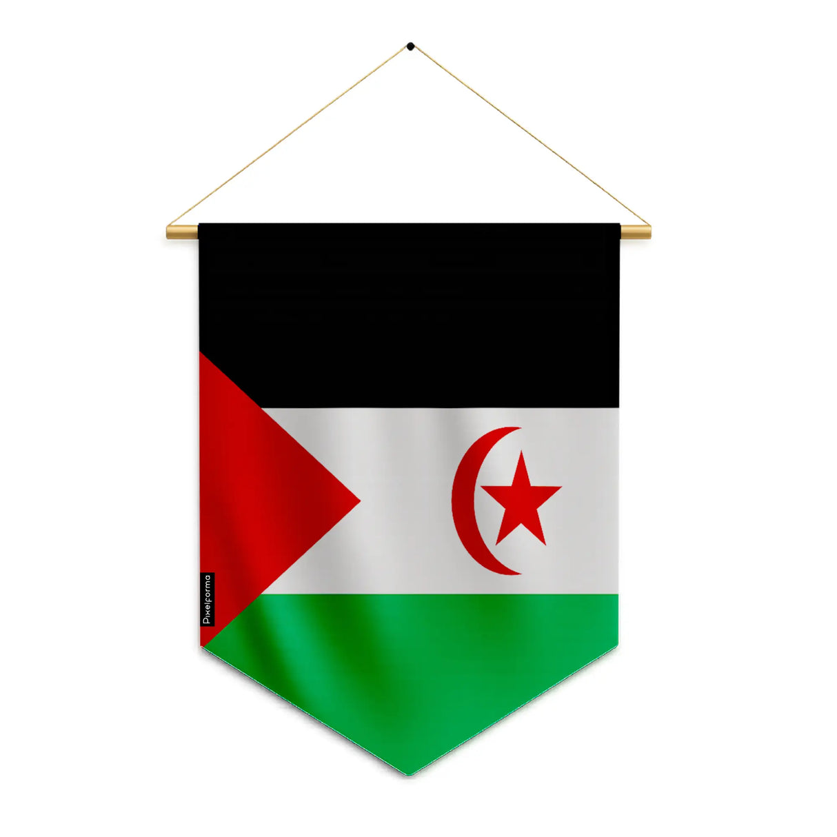 Fanion drapeau république arabe sahraouie polyester à suspendre