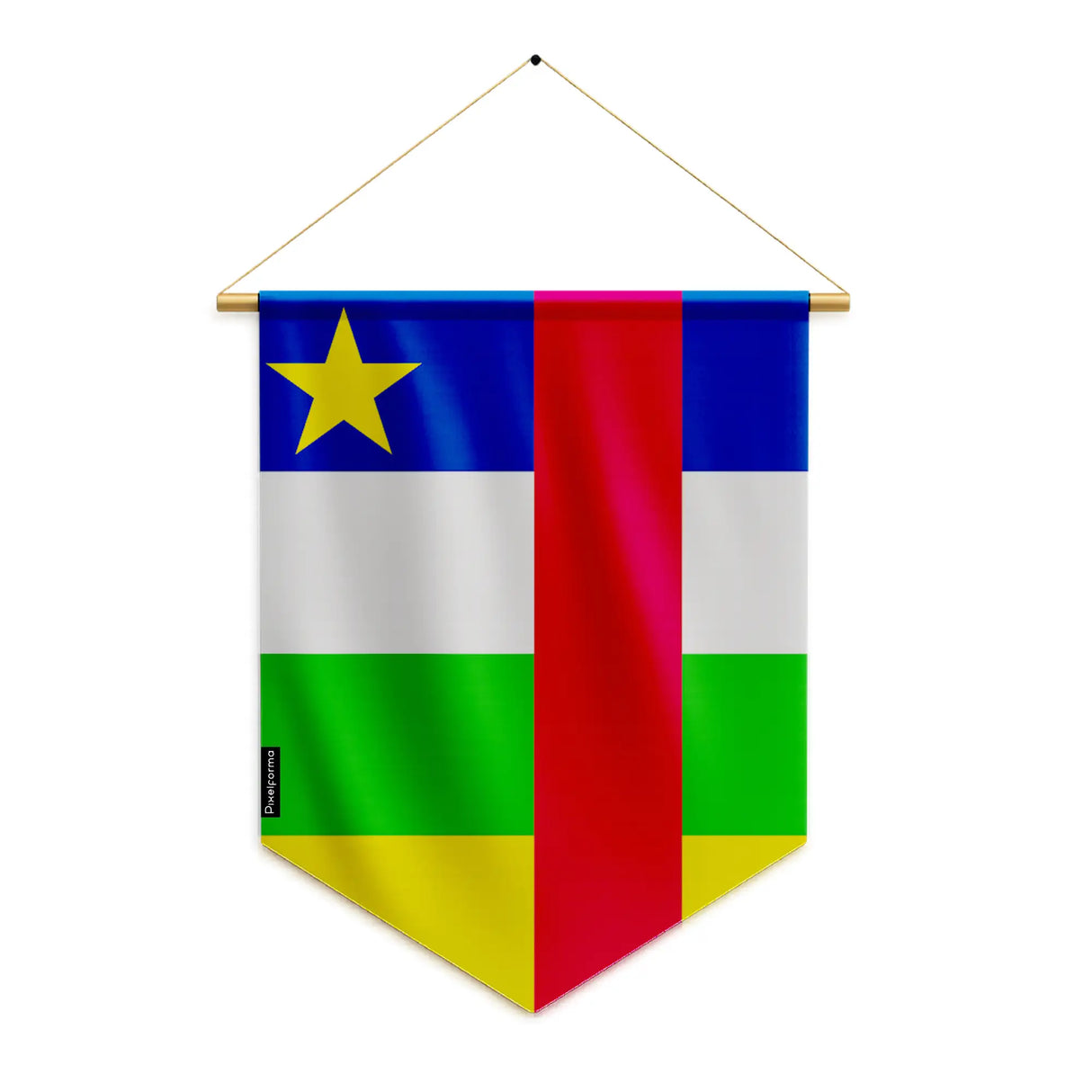Fanion drapeau république centrafricaine polyester à suspendre