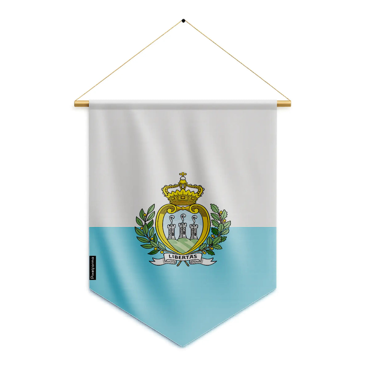 Fanion drapeau saint-marin polyester à suspendre résistant