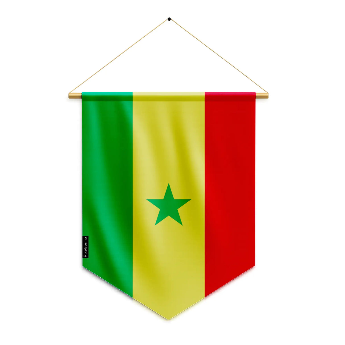 Fanion drapeau sénégal polyester à suspendre qualité supérieure