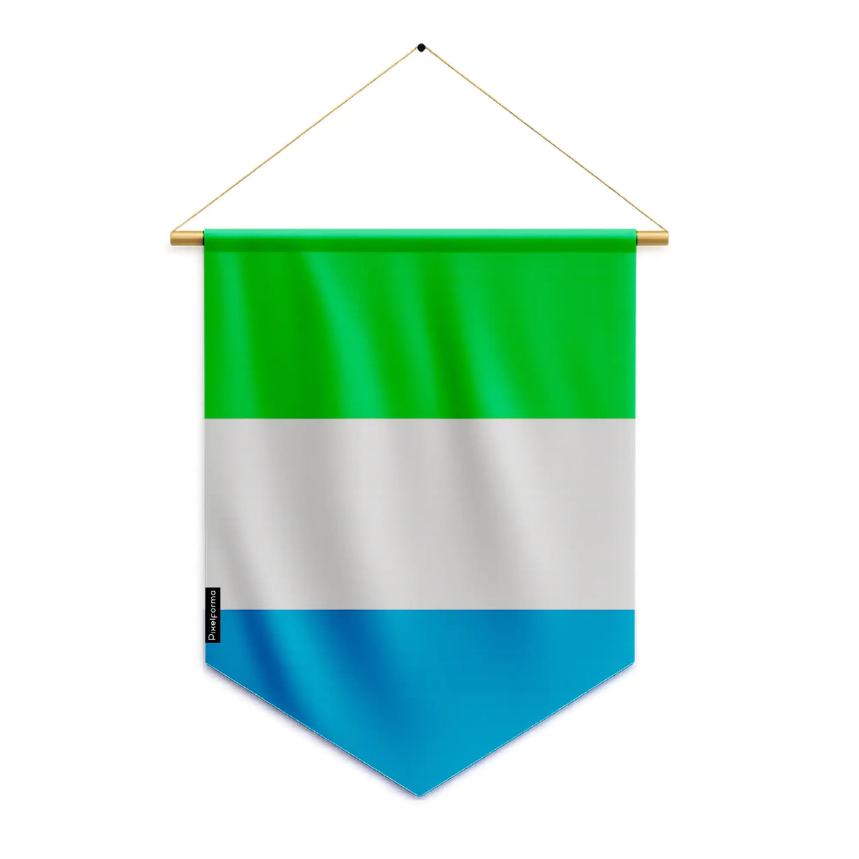 Fanion drapeau sierra leone polyester à suspendre résistant