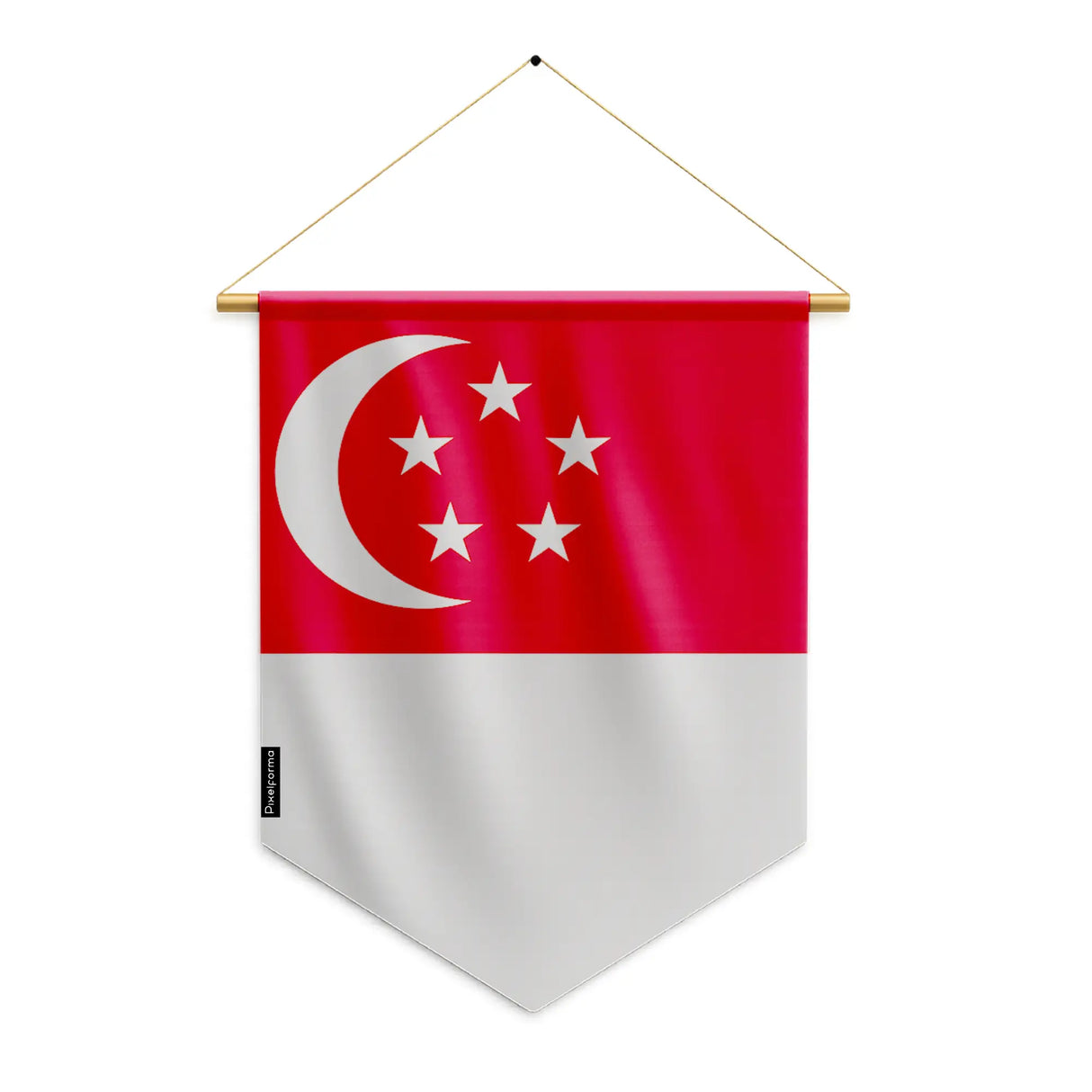 Fanion drapeau singapour polyester à suspendre résistant