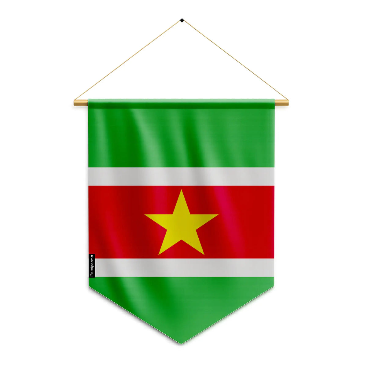 Fanion drapeau suriname polyester à suspendre résistant