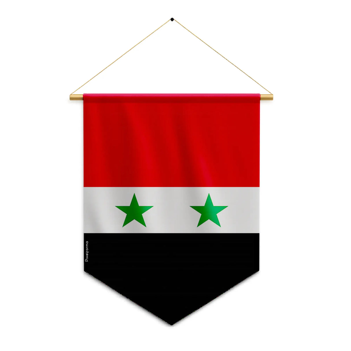 Fanion drapeau syrie en polyester à suspendre résistant