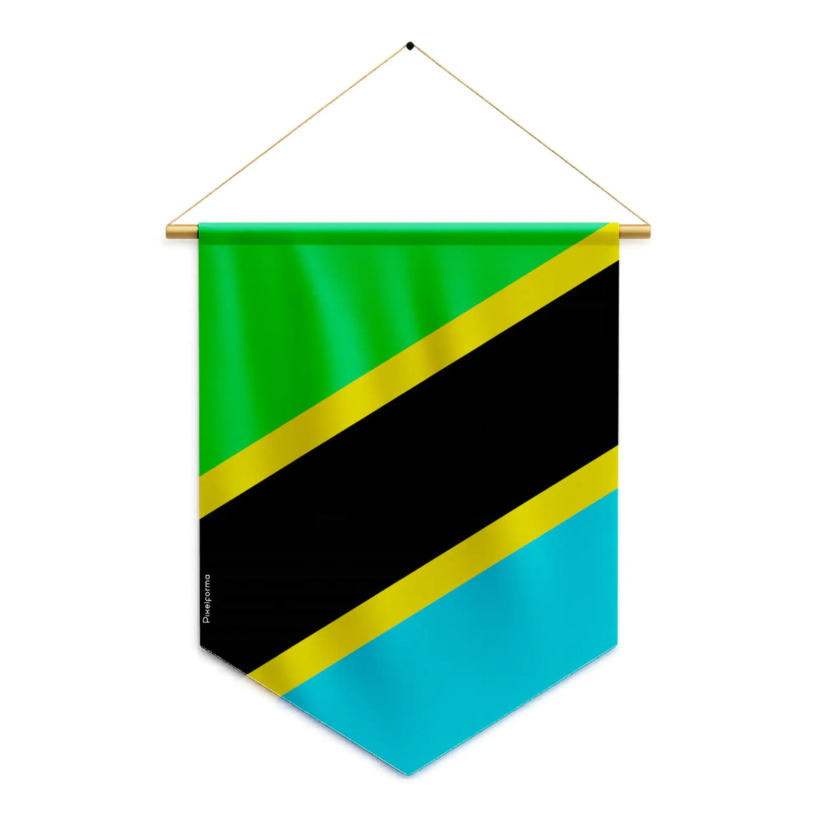 Fanion drapeau tanzanie polyester à suspendre résistant