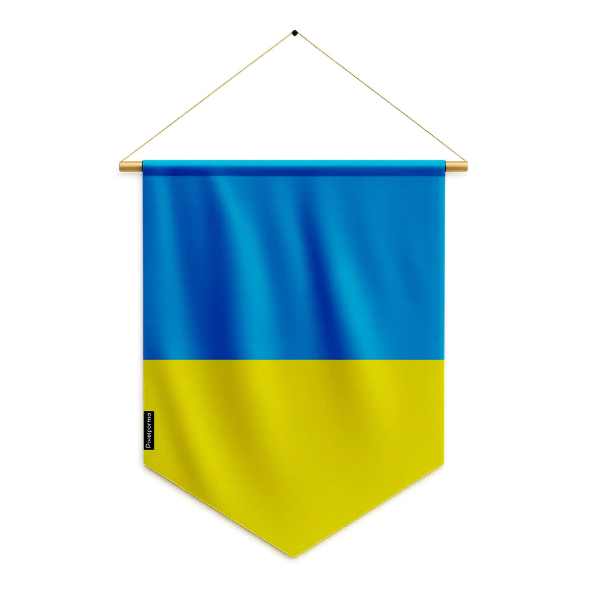 Fanion drapeau ukraine en polyester à suspendre résistant