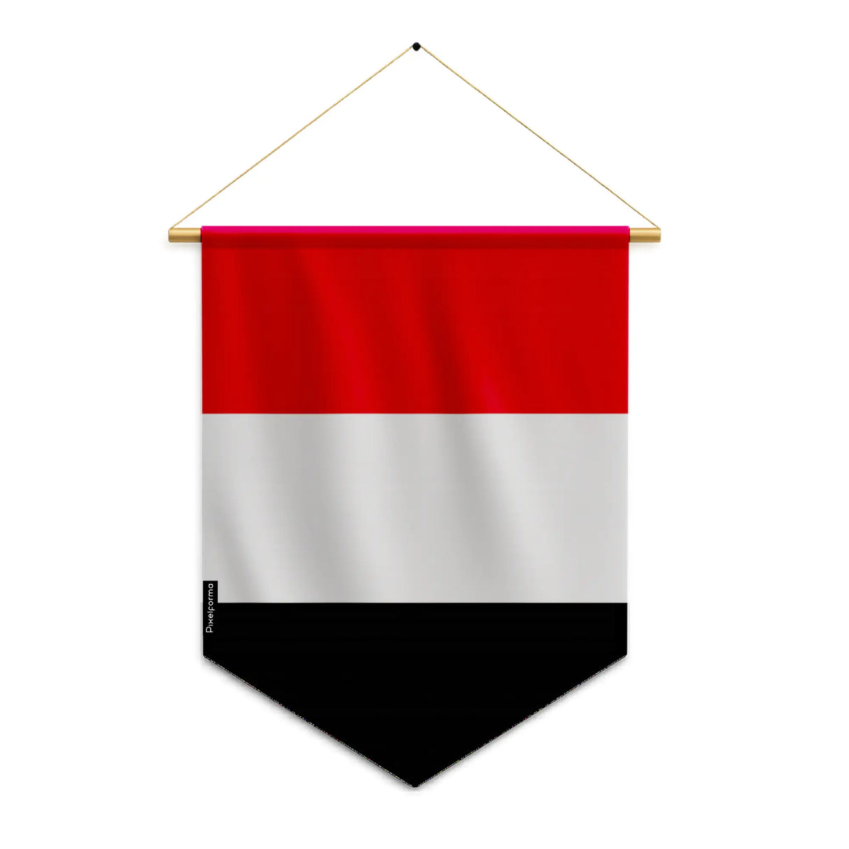 Fanion drapeau yémen polyester à suspendre qualité supérieure