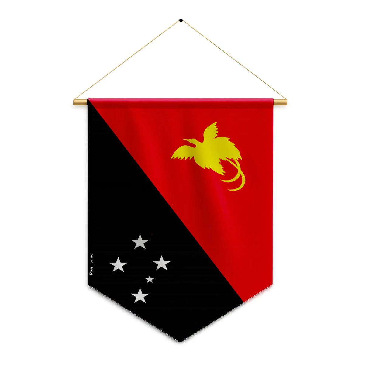 Fanion papouasie-nouvelle-guinée polyester couleurs éclatantes