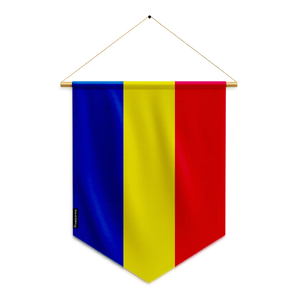 Fanion roumanie polyester à suspendre qualité supérieure