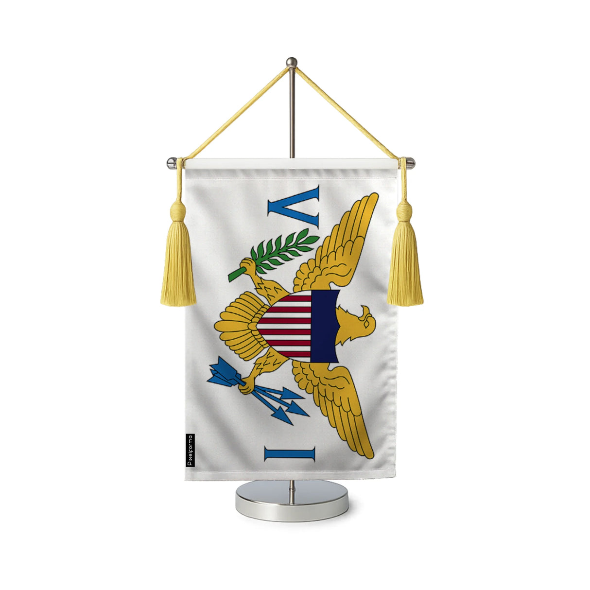 Fanion table drapeau îles vierges des états-unis en polyester