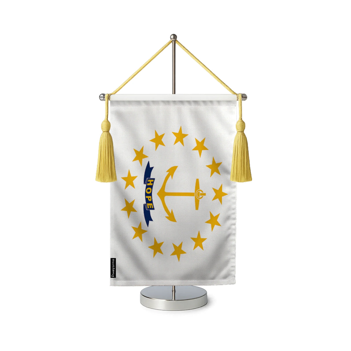 Fanion table drapeau rhode island en polyester
