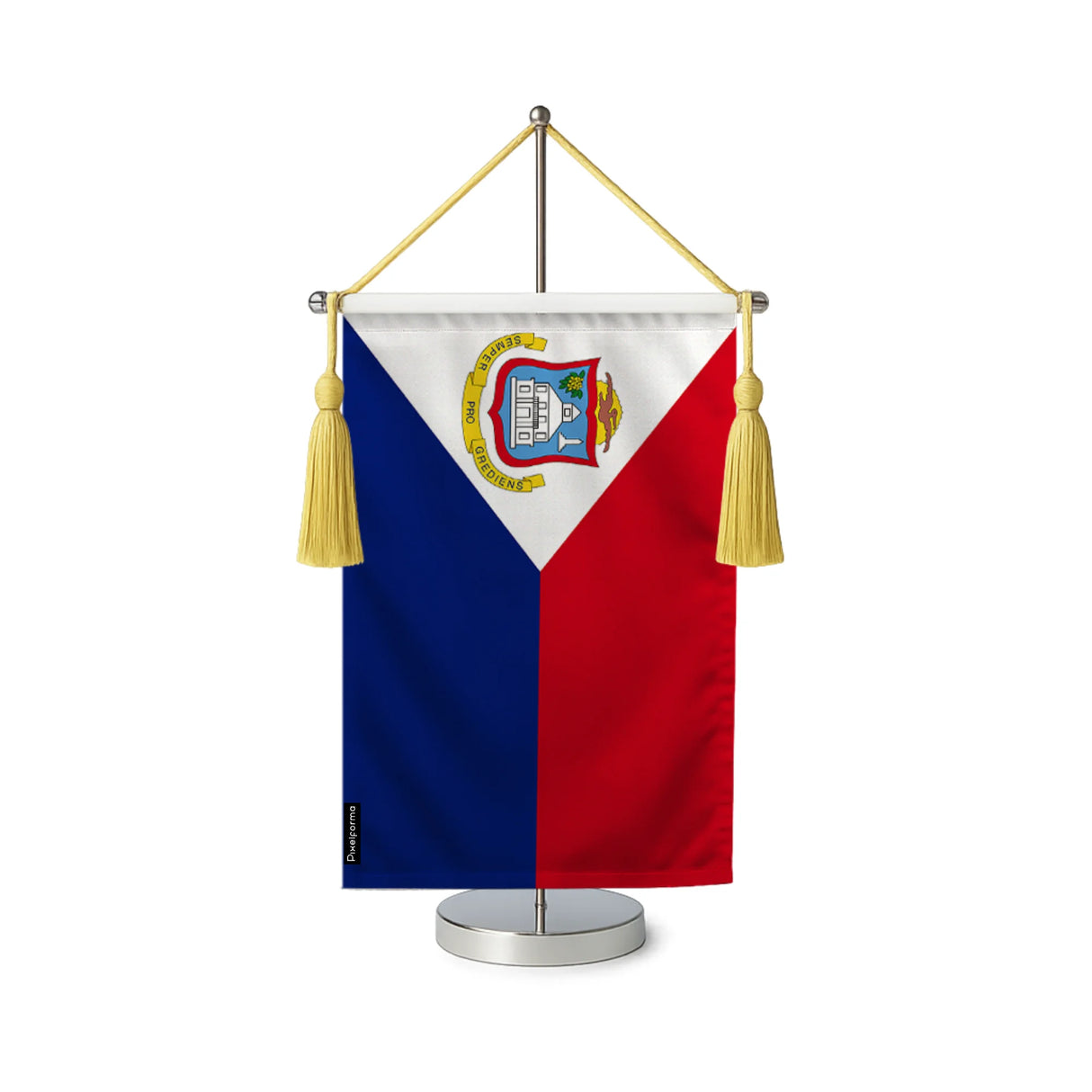 Fanion table drapeau saint-martin en polyester