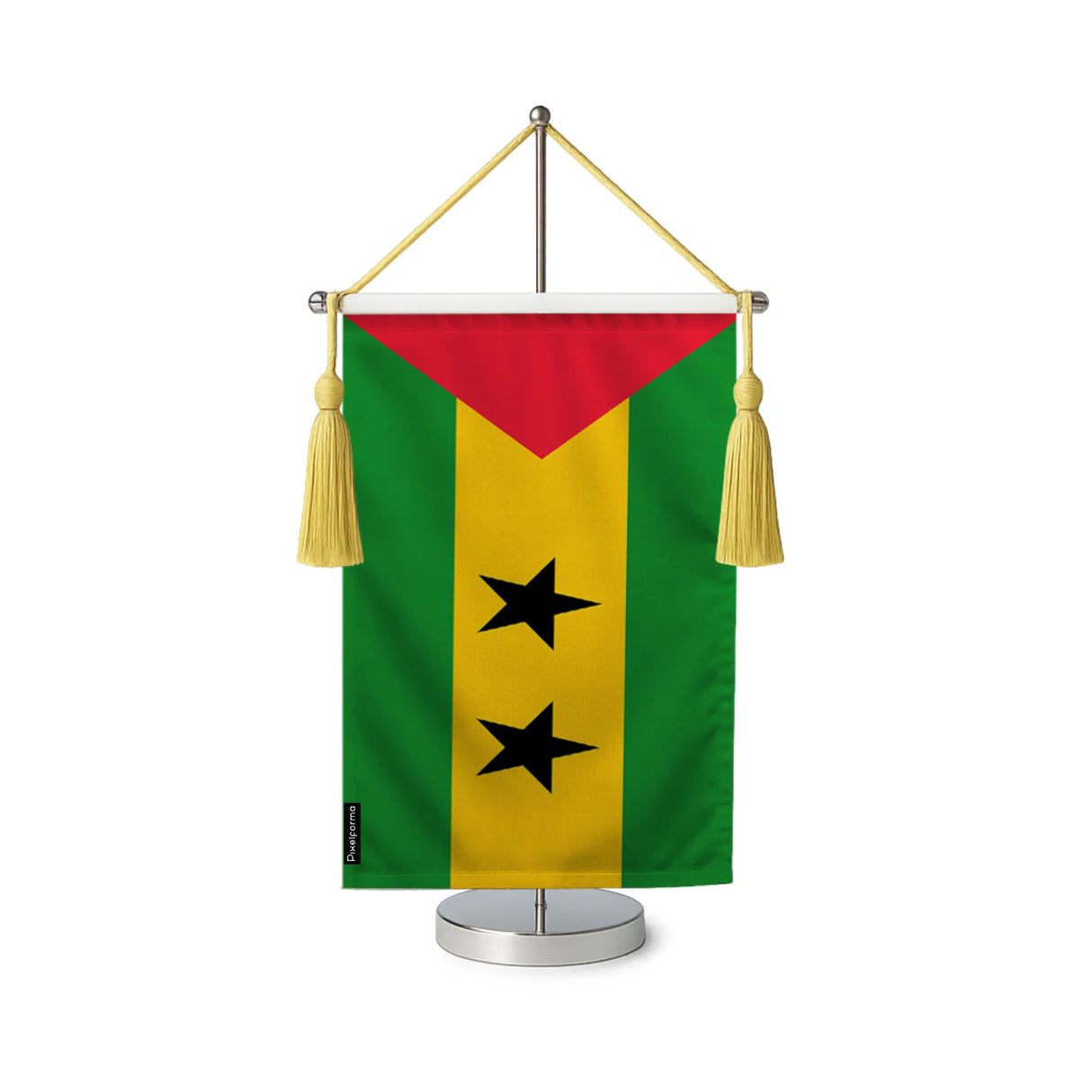 Fanion table drapeau sao tomé-et-principe en polyester