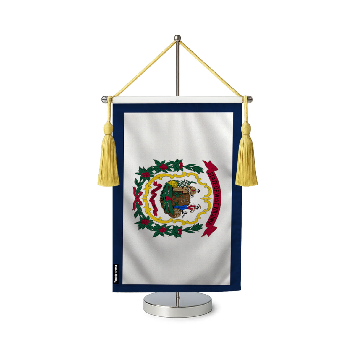 Fanion table drapeau virginie-occidentale en polyester