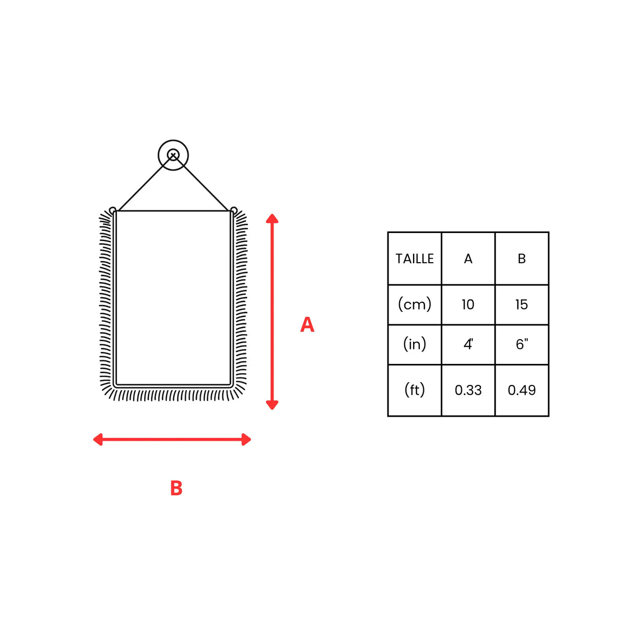 Fanion voiture antarctique en polyester à suspendre