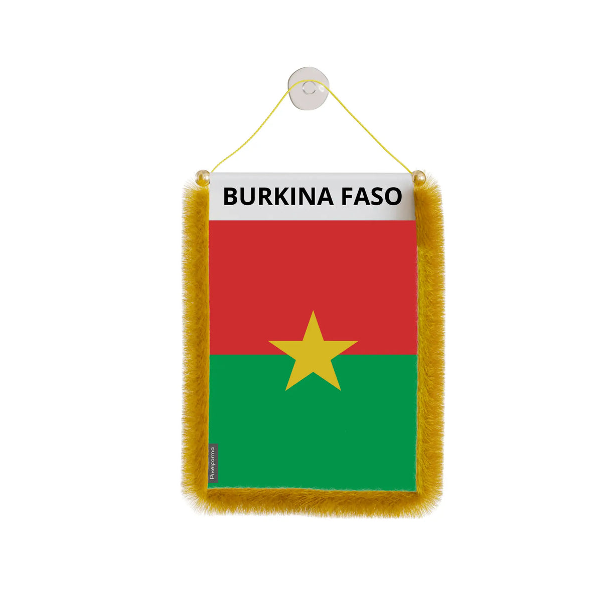Fanion voiture burkina faso en polyester à suspendre