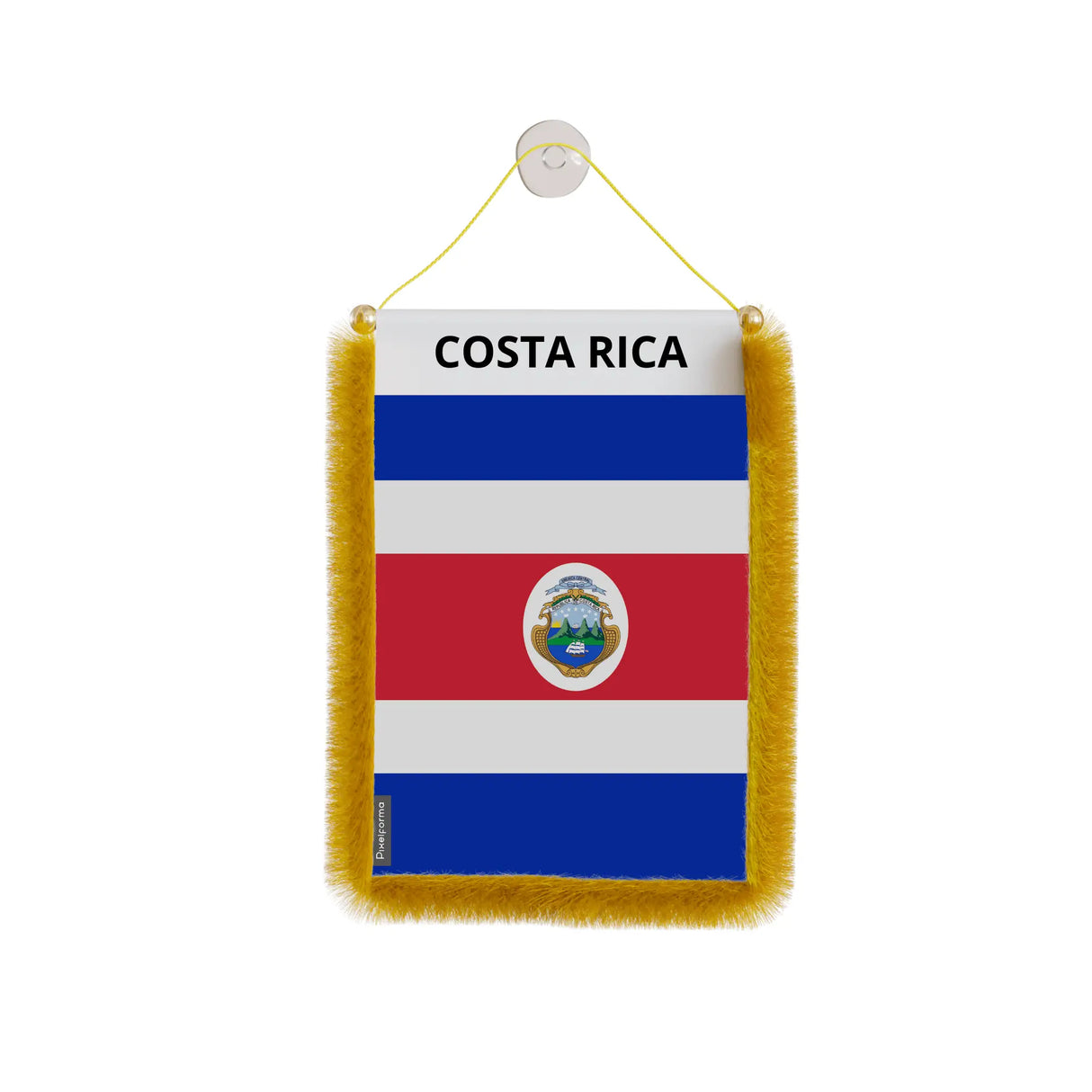 Fanion voiture costa rica en polyester à suspendre élégant