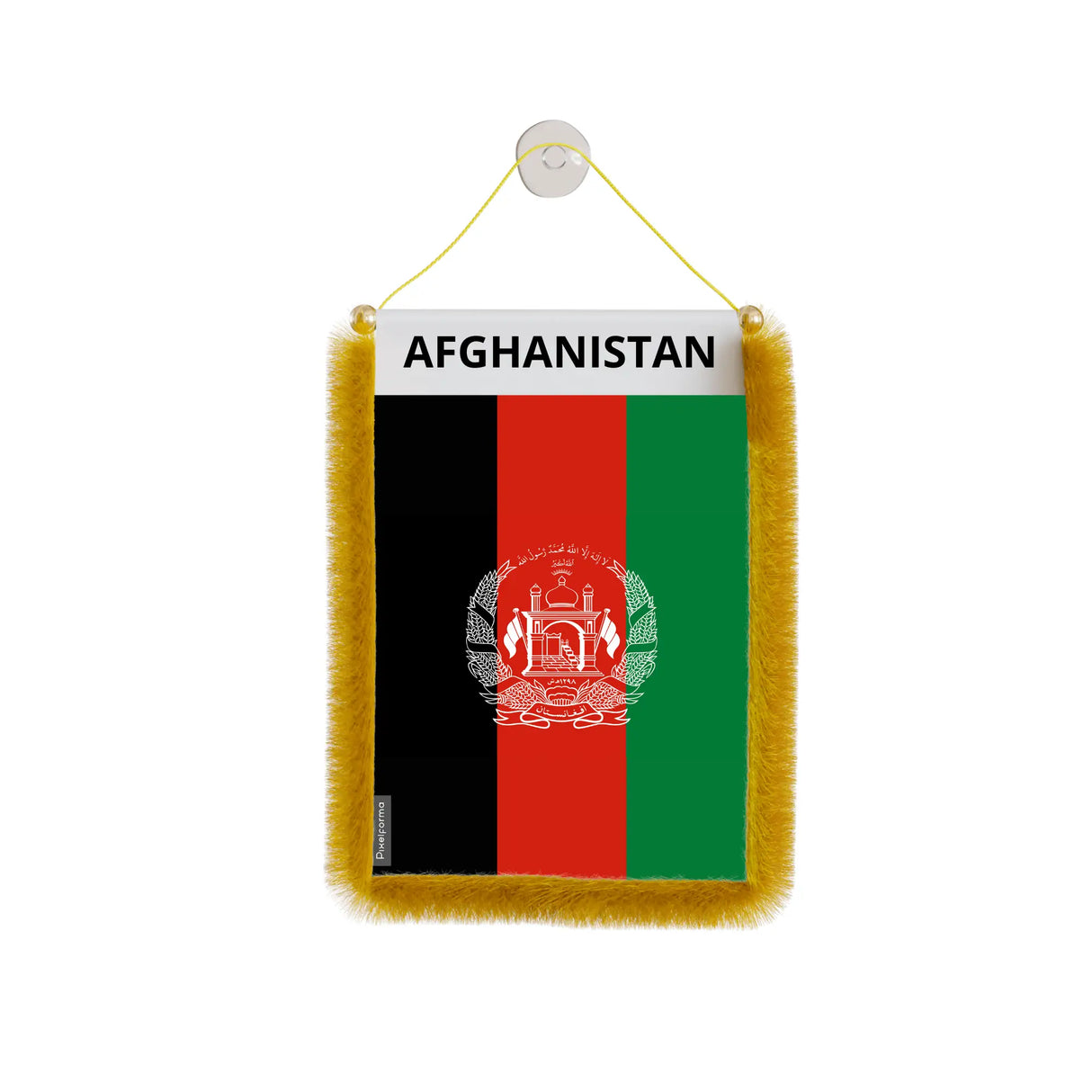 Fanion voiture drapeau afghanistan polyester à suspendre
