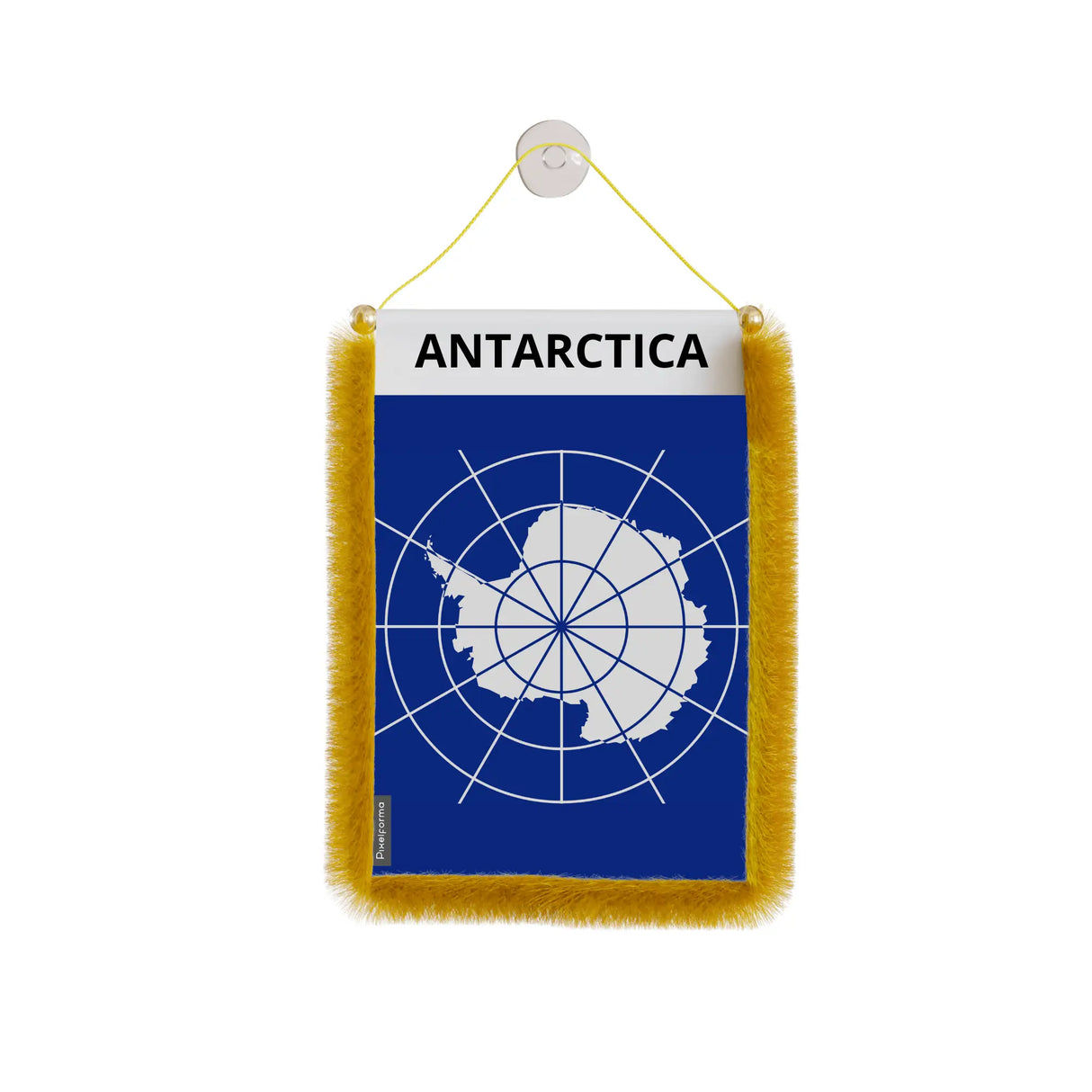 Fanion voiture drapeau antarctique polyester à suspendre