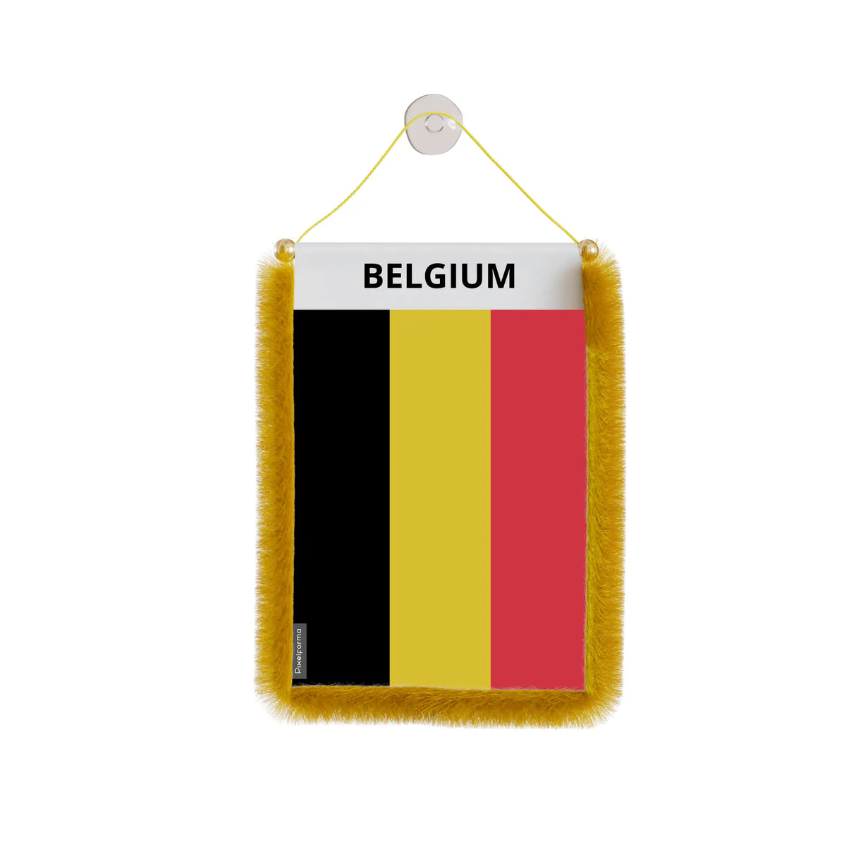 Fanion voiture drapeau belgique en polyester à suspendre