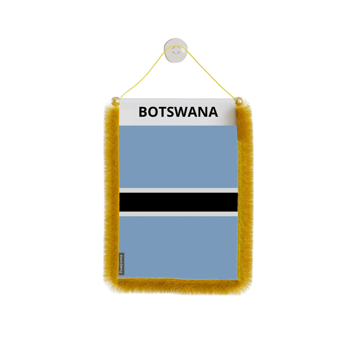 Fanion voiture drapeau botswana polyester à suspendre