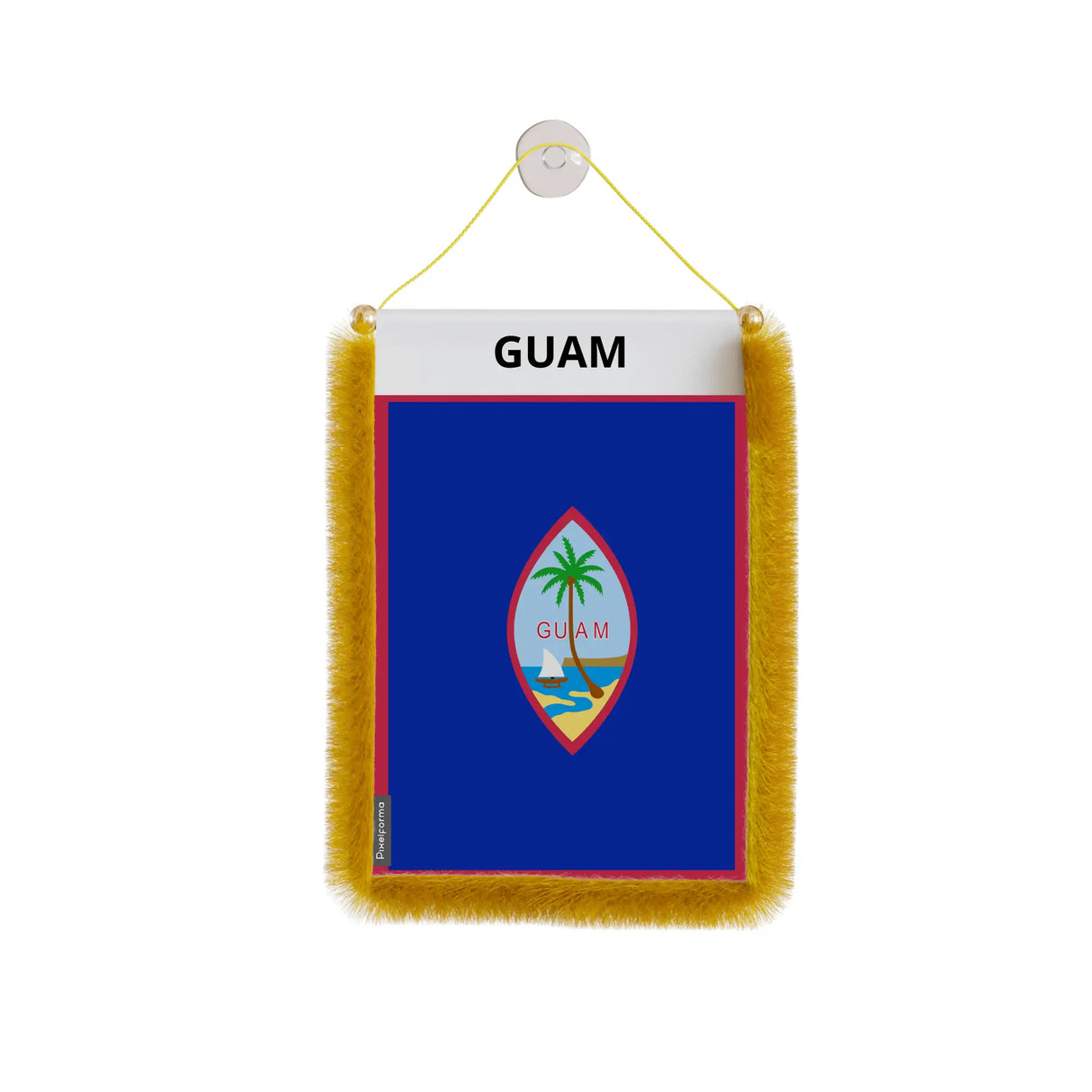 Fanion voiture drapeau guam polyester à suspendre élégant