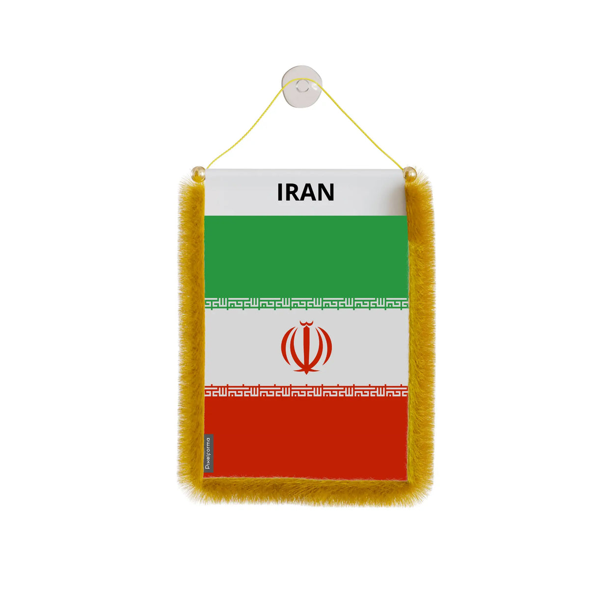 Fanion voiture drapeau iran polyester à suspendre élégant