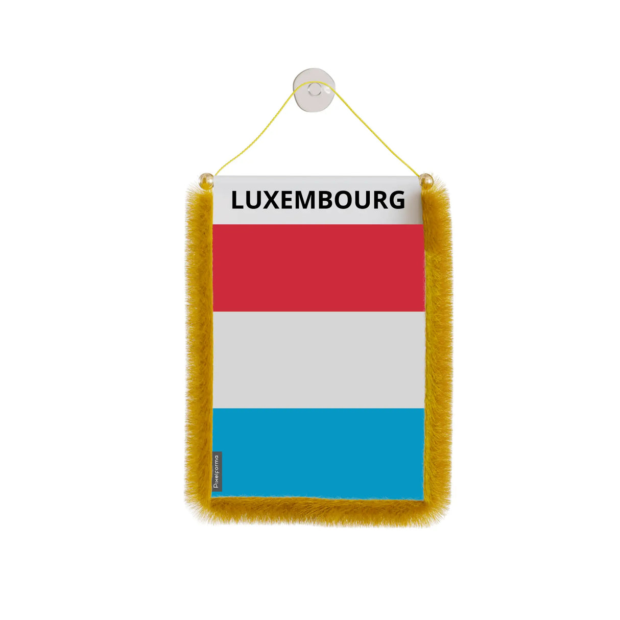 Fanion voiture drapeau luxembourg en polyester à suspendre