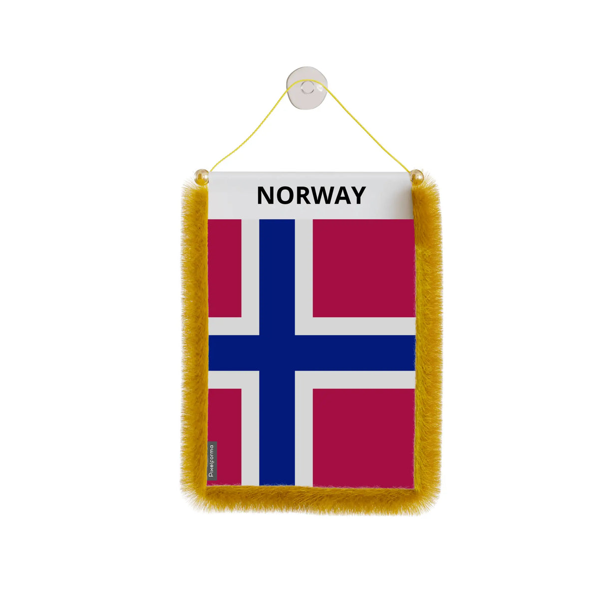 Fanion voiture drapeau norvège polyester à suspendre