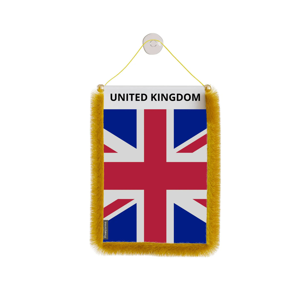 Fanion voiture drapeau royaume-uni polyester à suspendre