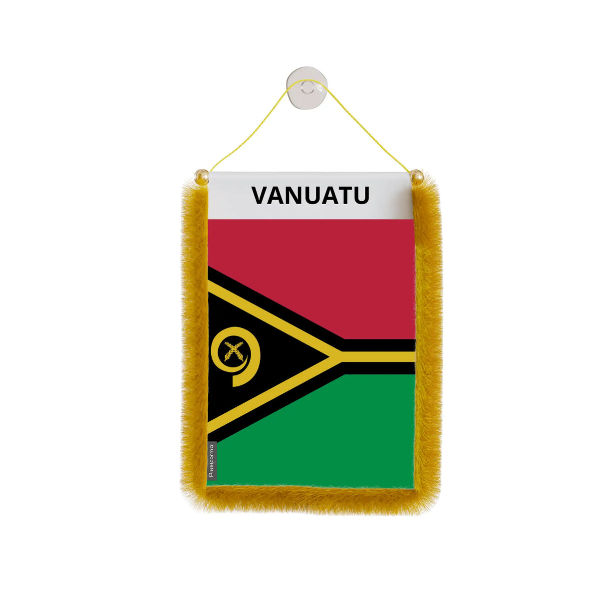 Fanion voiture drapeau vanuatu en polyester à suspendre
