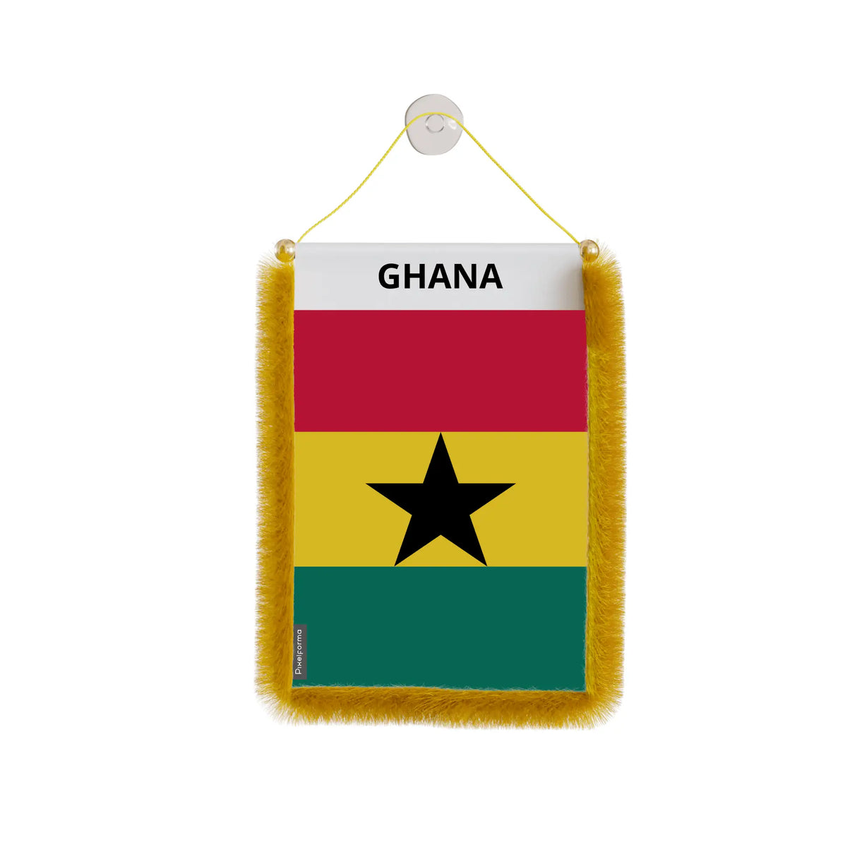 Fanion voiture ghana en polyester à suspendre élégant