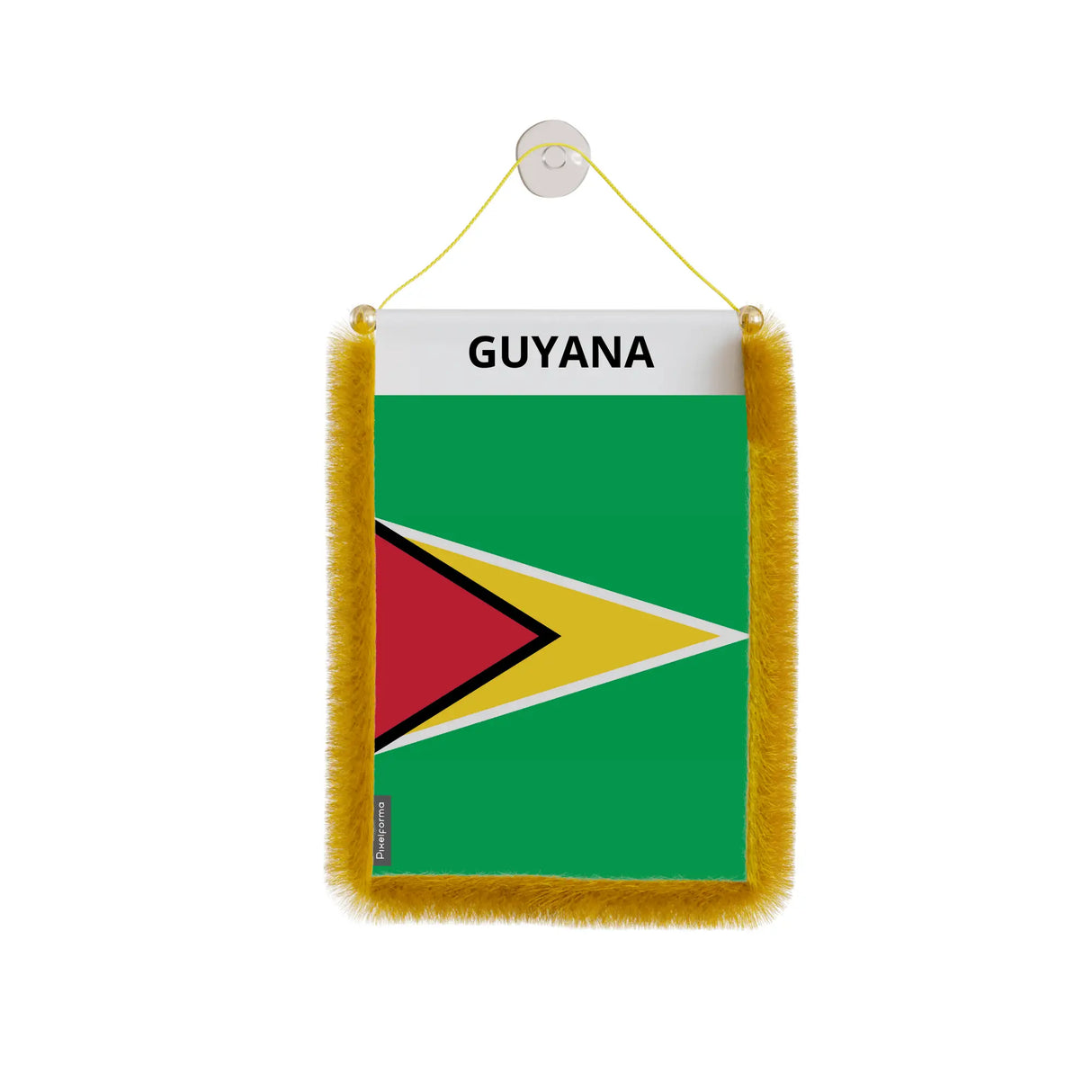 Fanion voiture guyana polyester à suspendre élégant et résistant