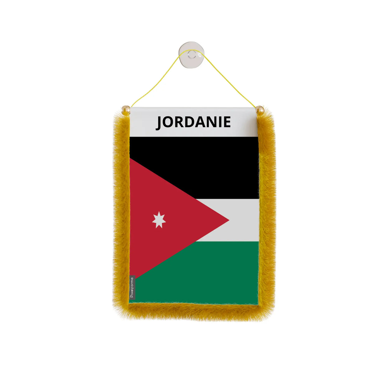 Fanion voiture jordanie en polyester à suspendre élégant