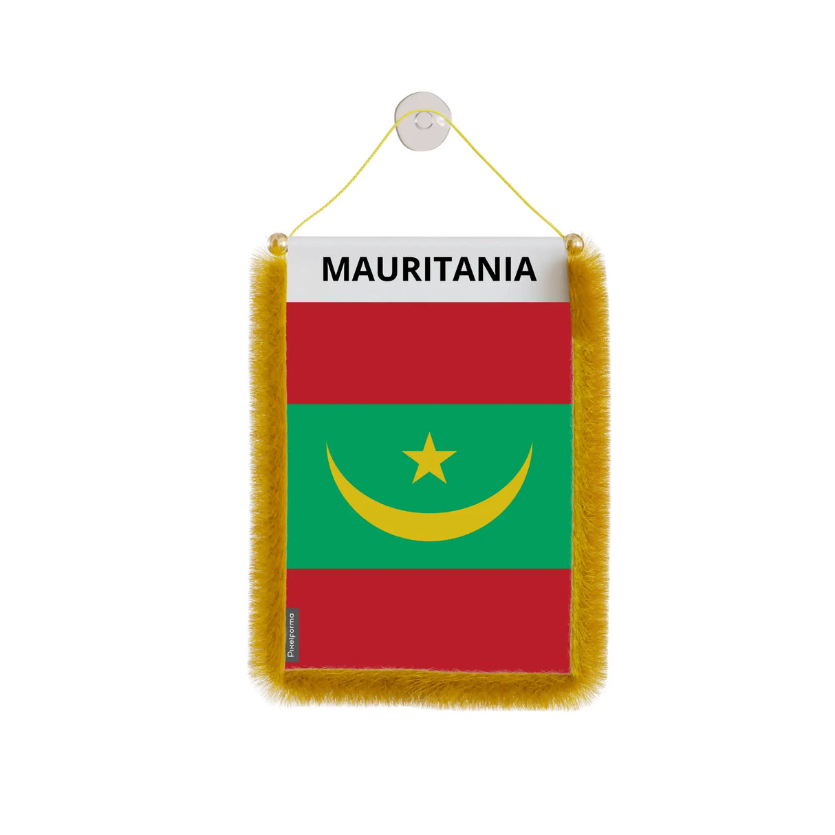 Fanion voiture mauritanie en polyester à suspendre élégant