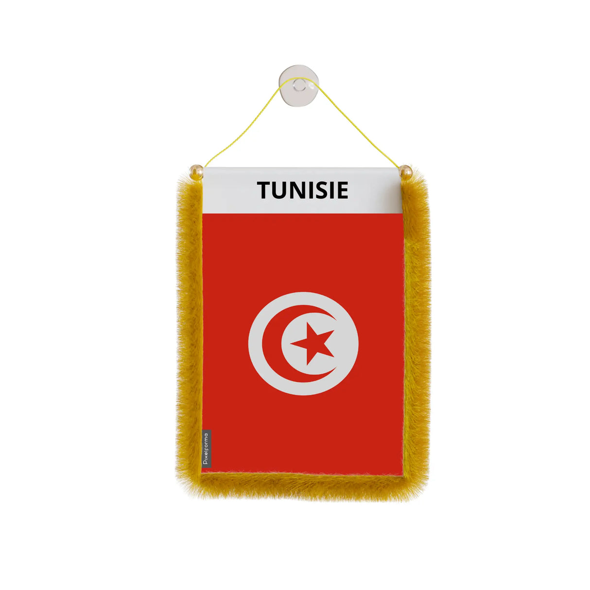 Fanion voiture tunisie en polyester à suspendre élégant