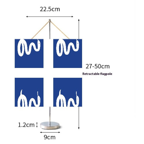 Fanion Table Drapeau Martinique en Polyester