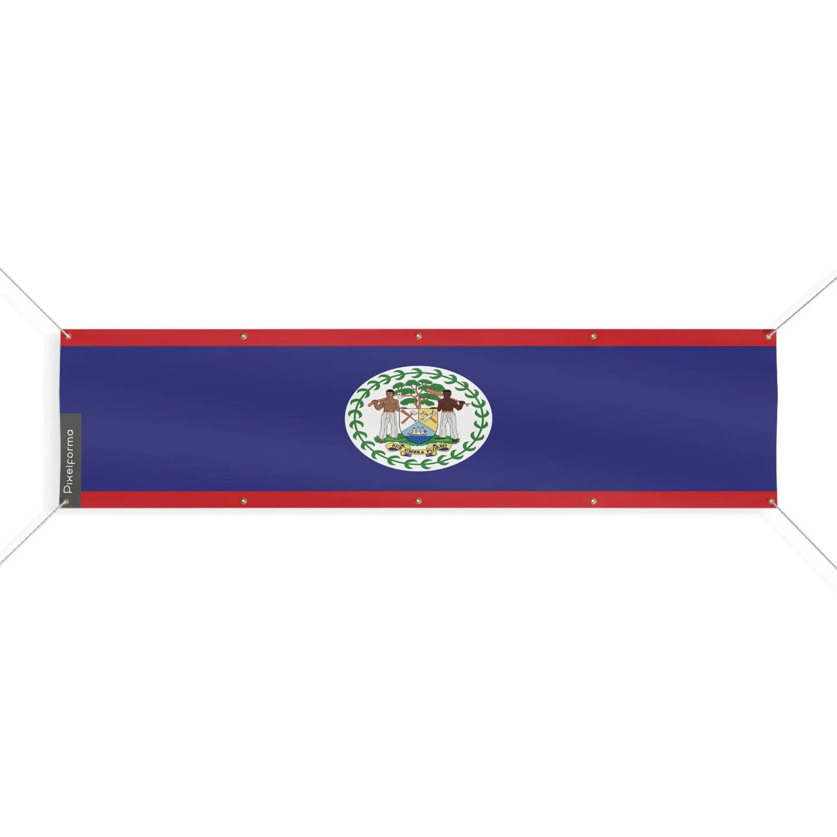 Grand drapeau belize polyester résistant usage extérieur
