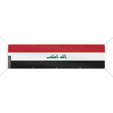 Grand drapeau irak en polyester résistant 10 œillets