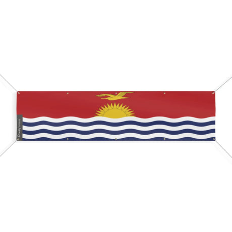 Grand drapeau kiribati en polyester résistant aux intempéries